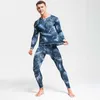 S-4XL Top quality thermal underwear men underwear sets compression fleece sweat quick drying thermo underwear men clothing 211025