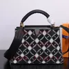 Luksusowe Designer Women Torby Najwyższej Jakości Patchwork Wzór Tote Torba Skórzana Moda Prawdziwej Skóry Łańcucha Handbag Classic