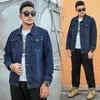 Casual Loose Men's Jacket Classic Denim Coat Stor asiatisk storlek M-8XL för 145 kg Fat män Kläder Veste Grande Taille Pour Hommes