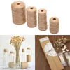 Clothing Yarn 50/80/100/300M DIY Natural Jute Twine Burlap String Rope Party Wedding Gift Wrapping Cords Thread Florists Craft Decor