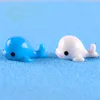 Mini Cute White Blue Dolphin Material Cake Doll Accessories Whale Bonsai Handicraft Moss Terrarium Micro Landscape Fairy Garden RRB11562