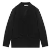 Blazer minimaliste femmes printemps cranté Double boutonnage grande taille manches longues couleur unie costume manteau 5B387 210427