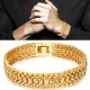 Klobige Frauen und Herren Handkette Armbänder Bijoux 24k Goldverbindungskettenarmband für Frauen Schmuck Pulseira Maskulina2763157