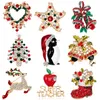 Straight Christmas Brooch Christmas tree collar boots Snowman sleigh bell Brooch Christmas Collection