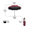 꽃 우산 비 여성 패션 전체 블랙 아웃 컬러 플래시 아치형 공주 우산 여성 파라솔 크리 에이 티브 선물 결혼식 211124