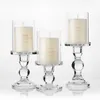 Candle Holders 6 5cm Glass Holder Votive Vases Transparent Clear Shade Straight Cylinder Lamp226R