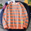 Men's Hoodies Men's & Sweatshirts Autumn Terry Fabric Candy Color Fashion Striped Men Women Harajuku Streetwear Korean Style Hip Hop