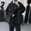 GODLIKEU printemps automne à manches longues noir surdimensionné Harajuku Denim Jeans veste hommes vêtements mode coréen hauts 220301