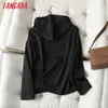 Tangada femmes sweat à capuche noir sweats mode 2020 surdimensionné dames pulls à capuche veste 6D84 Y0820
