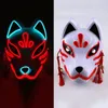 Mode Neon Mask Masquerade LED Mask Halloween Party Supplies Horror Mask Glows in the Dark177n