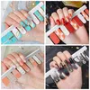 20 Tips Glitter Nail Stickers Sheet Full Wraps Gold Stamping Self Adhesive Nails Art Decals Manicure Tools