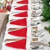 1 Uds. Nueva bolsa de soporte para vajilla sombrero de Navidad Navidad 2021 adornos navideños accesorios de decoración del hogar vajilla de cocina Holde al por mayor