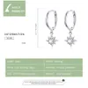 Dangle Earrings with Charm Genuine 925 Sterling Silver Bright Stars Earings for Women Fashion Jewelry SCE759 2105123401112