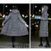 Kobiety Parka Płaszcz Żółty Czerwony Szary M-6XL Plus Size Jacket Zima Koreański Kapturem Moda Luźna Długa Ciepła Odzież LR495 210531