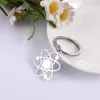 The Bigbang Theory Atom Key Chain Women Men Stainless Steel Physics Chemistry Science Pendant Keyring Holder Jewelry Gift