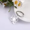 The Bigbang Theory Atom Key Chain النساء الرجال الفولاذ المقاوم للصدأ الفيزياء الكيمياء العلوم قلادة كيرينغ حامل مجوهرات هدية