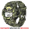 Nivel militar T6 Reloj deportivo Reloj inteligente Hombres Mujeres IP68 Impermeable Anti-Drop Anti-Scratch Dial Monitor de ritmo cardíaco Rastreador de fitness para Android iOS SmartWatch