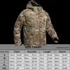 Mege Tactical Jacket Winter Parka Camuflagem Casaco Combate Vestuário Militar Multicam Multicam Quente Airsoft Outwear Outwear 211206