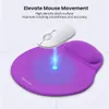 Pad Mouse con memory schiuma antiscivolo PU Base Liscio Rivestimento ergonomico Design ergonomico Confortevole da polso per ufficio