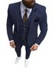 Hommes Costumes 3 Pièces Slim Fit Casual Business Champagne Revers Kaki Tuxedos Formels pour Mariage Garçons D'honneur (Blazer + Pantalon + Gilet) X0608