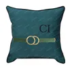 Буква роскошная квадратная подушка дизайнер декоративная подушка G Luxurys Designers Cushion Cotton Pillow Decor Женская подушка D2112134Z2532505