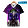 Man sommar baseball jersey knappar t-tröjor 3d tryckta streetwear tee shirts hip hop kläder bra kvalitet 084