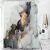 Shower Curtains 3D Print Elegant Oil Painting Curtain Waterproof In The Bathroom With Hook Set Soft Bath Mat Toilet Carpet Rugs