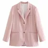 Women's Suits & Blazers Woman Sweet Loose Candy Blazer 2021 Spring Casual Female Basic Long Sleeve Jackets Ladie Fashion Solid Oversized Out