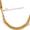 Mäns kedja halsband 18 k frimärke länk solid gul guld autentisk finish tjock 10 mm bred burly 24 tum
