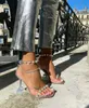 2021SS ПВХ женщины римские сандалии на каблуках Weddin Dress Prom Stress Handmade Ladies Gladiator Beach Shoes Transparent женские насосы 4991640