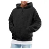 Herren Hoodies Herren Sweatshirts Herren Fuzzy Pullover Hoodie Sweatshirt Langarm Sport Fronttasche Herbst Outwear Patchwork Teddy