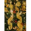 Dekoracje świąteczne impreza ozdoby drzewa Xmas 2M Tinsel Hang Hang Difts wisi do domu 2022