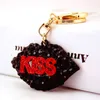 Bling Bling Crystal Keychicains Kiss Hubs Подвесной металл Брелок красный Ключ для ключей для губ