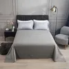 WOSTAR 100% Cotton solid flat bed sheet summer soft cozy bed linen for bedroom decoration single double queen king size bedding 210626