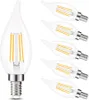 LED CANDELABRA LULB 2/4 / 6W DIMMABLE CHANDELIER Glödlampor (40W ekvivalent) C35 Vintage Filament Candle Bulb Flame Tips 360 graders strålvinkel