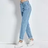 Harem byxor vintage hög midja jeans kvinna pojkvänner kvinnors jeans full längd mamma jeans cowboy denim pants vaqueros mujer 210616