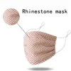 Moda Yüz Maskesi Bling Rhinestone Yüz Maskeleri Toz Geçirmez Ayarlanabilir Elmas Maskesi Bisiklet Maskeleri DAP355