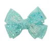 CN 12Pcslot 4quot Plain Hair Bows With Black Clips Kids Girls Crystal Jelly Bows Hair Clips Hairgrips Hair Accessories 2108121462218