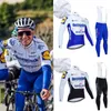 Racing Sets Team QuickStep Långärmad Cykling Jersey Suit Bib Pants Män Ropa Ciclismo Snabb Torr Cykling Wear Strech Maillot Clothing Set