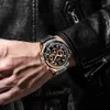 Часы Мужские наручные часы с ремешком из нержавеющей стали Модные кварцевые часы с хронографом Светящиеся указатели Уникальные спортивные часы