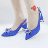 Chaussures habillées Design Chaussure italienne avec sac assorti Mode Femmes Pompes Talon Italie et assortir africain pour les fêtes