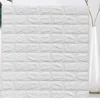 3D-schuim wandpanelen grijs kleur schil en stok bakstenen behang zelfklevend afneembaar voor tv-muren, achtergrond muur decor 2148 v2