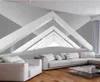 Carta da parati murali per soggiorno Costruire Extension Space Wallpapers 3D Stereo Sfondo sfondo