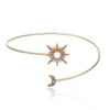 YOUVANIC BOHO Open Crystal Sun Star Moon Arm Bangle Dames Vintage Gouden Manchet Armbanden Armbanden Glanzende Vrouwelijke Mode-sieraden 0116 Q0719