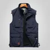 Quick dry Multi-Pockets Classic Waistcoat Male Sleeveless Unloading Solid Coat Work Vest Pographer Tactical Masculino Jacket 210923