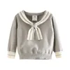 Autumn Winter 2 3 4 6 8 10 12 Years Kids Children'S Clothing Preppy Style Knitted School Student Sweater For Baby Girl 210625