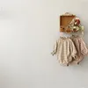 Herbst Floral Bodys Strampler Neugeborenen Baby Mädchen Langarm Overall Baumwolle Infant Mädchen Plaid Body Kinder Kleidung 960 Y2