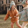 EnkeliBB Schöne Vintage-Stil Kinder Mädchen Winter Jumer Blumenmuster Strickpullover Kleinkind Mädchen Tops 211201