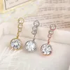 Sexy Stainless Steel Zirconal Piercing Belly Rings Navel ring Belly Bars Navel Nail Ring Piercings BellysButton Ring Austrian Crystal Flower Body Piercing Jewelry