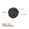 BKD-10 USB USB Condenser Microphone Professional MIC с наушниками Выходные игры Gaming Treaking Recording для компьютерного ноутбука Mikrofon